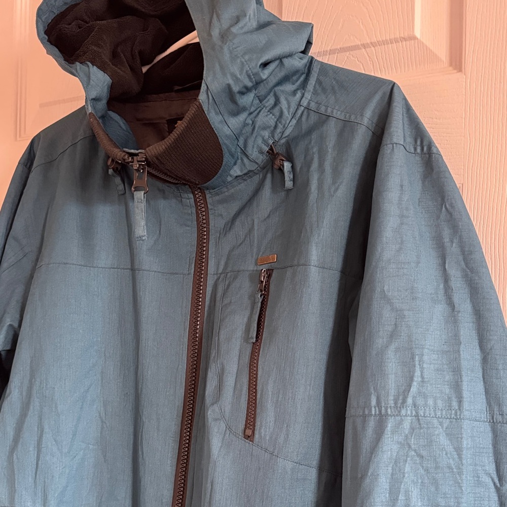 Men's Teal Hooded Windbreaker Jacket - Lightweight Outdoor Shell